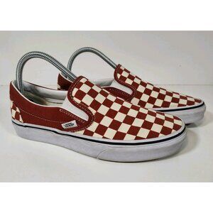 Vans Checkerboard Slip-on Sneakers Men's 6.5 Women's 8 Brown 507698 Checkered
